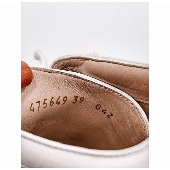 Gucci Peggy Leather Signature Stripe Chunky Platform Sneakers Tennis Shoes 39 - Picture 10 of 12